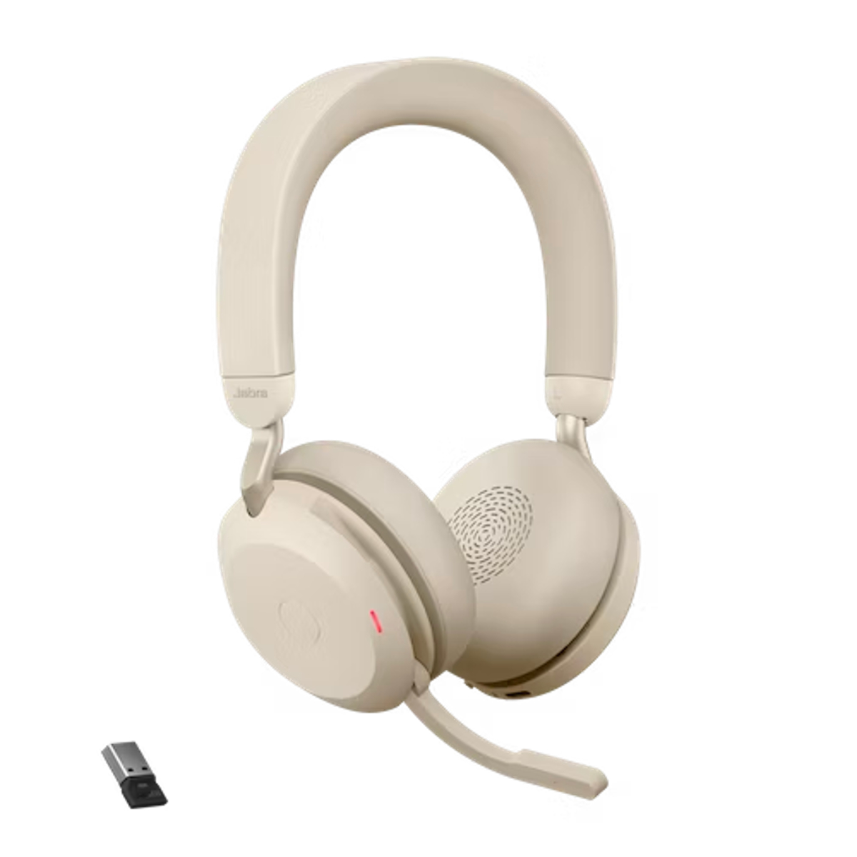 Jabra Evolve2 With | Headset | UC Macondo 75 380A (27599-989-998) Stereo Bluetooth Networks Adapter Link USB-A |Beige
